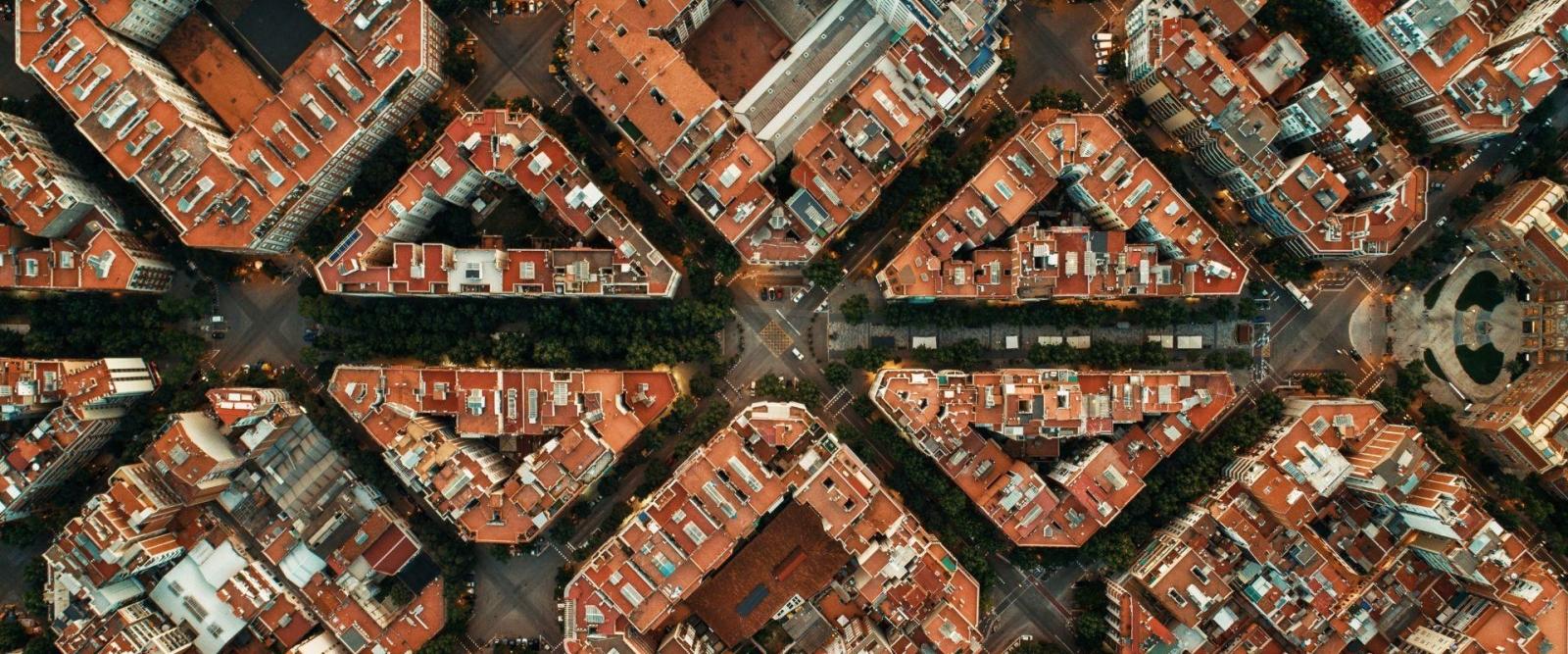 Barcelona, Spain viewed from above